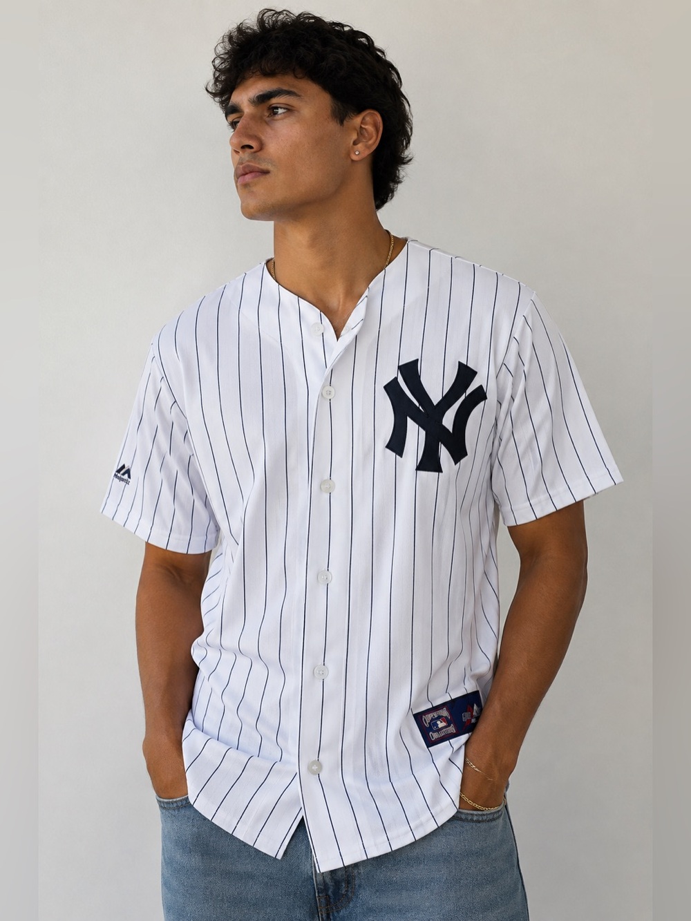 Vintage New York Yankees Baseball Jersey Shirt Cooperstown Collection Majestic